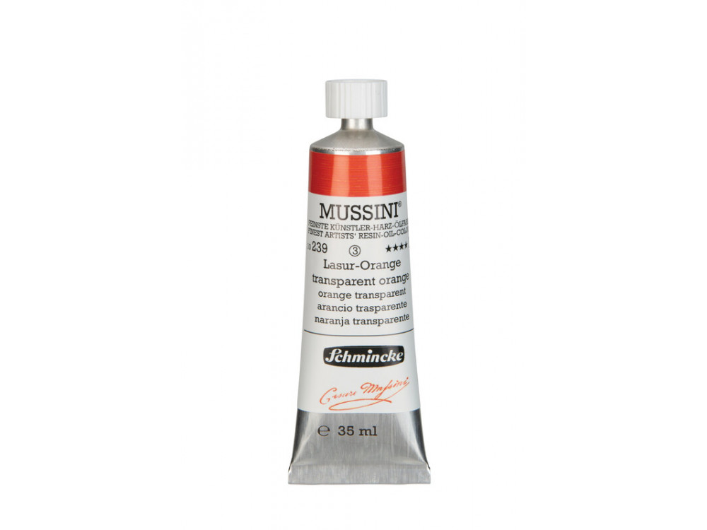Farba olejna Mussini - Schmincke - 239, Transparent Orange, 35 ml