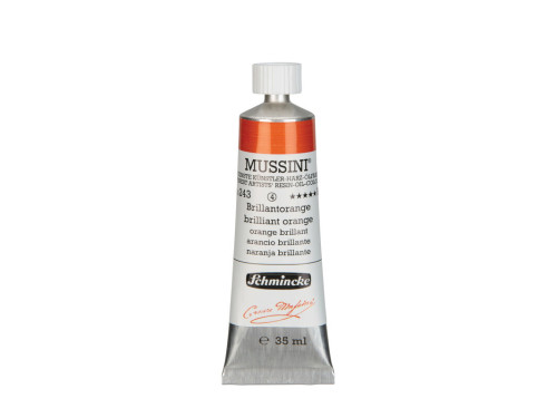 Mussini resin-oil paints - Schmincke - 243, Brilliant Orange, 35 ml