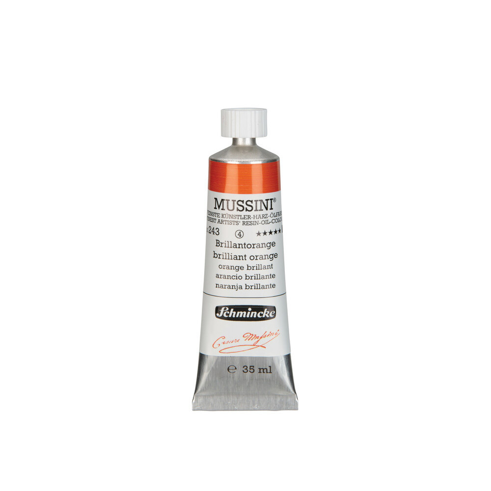 Mussini resin-oil paints - Schmincke - 243, Brilliant Orange, 35 ml
