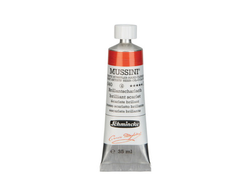 Farba olejna Mussini - Schmincke - 340, Brilliant Scarlett, 35 ml