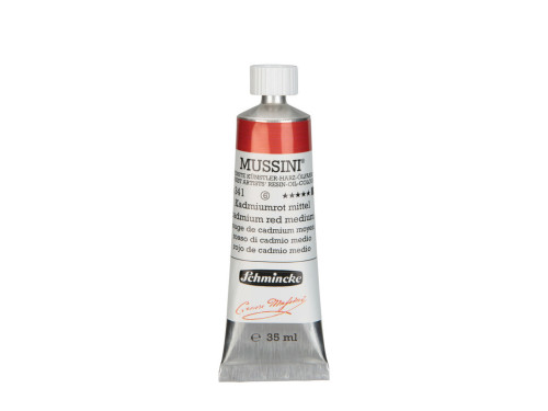 Mussini resin-oil paints - Schmincke - 341, Cadmium Red Medium, 35 ml