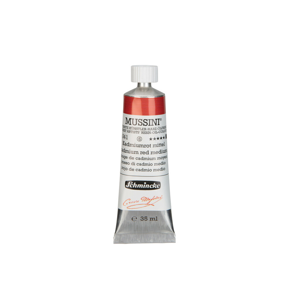 Mussini resin-oil paints - Schmincke - 341, Cadmium Red Medium, 35 ml