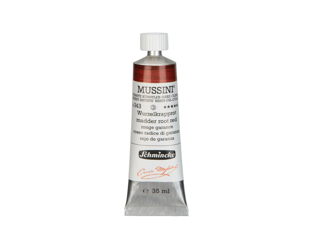 Mussini resin-oil paints - Schmincke - 343, Madder Root Red, 35 ml