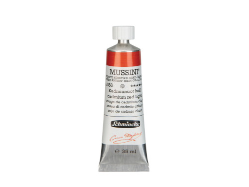 Mussini resin-oil paints - Schmincke - 356, Cadmium Red Light, 35 ml