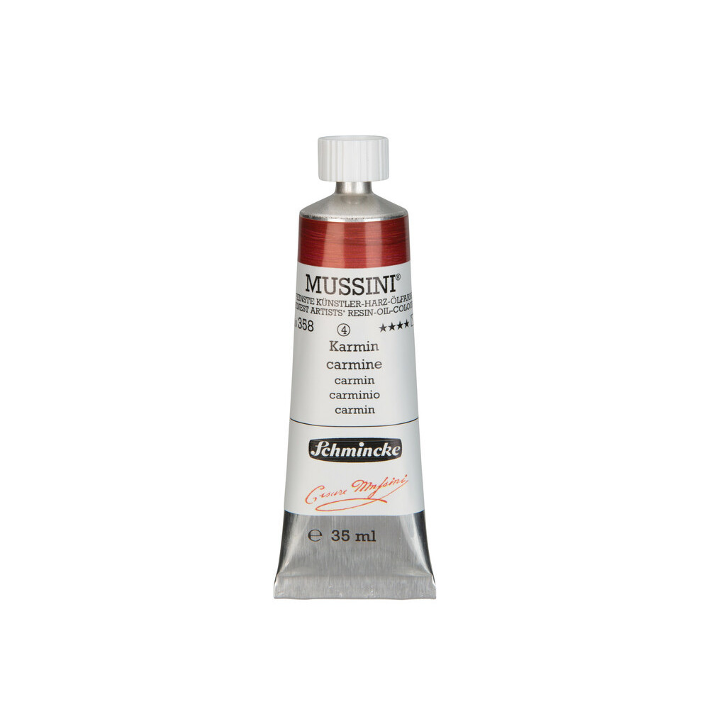 Mussini resin-oil paints - Schmincke - 358, Carmine, 35 ml