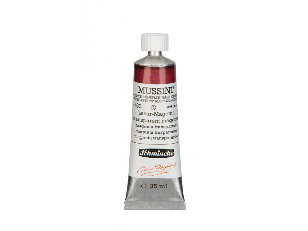 Farba olejna Mussini - Schmincke - 363, Transparent Magenta, 35 ml