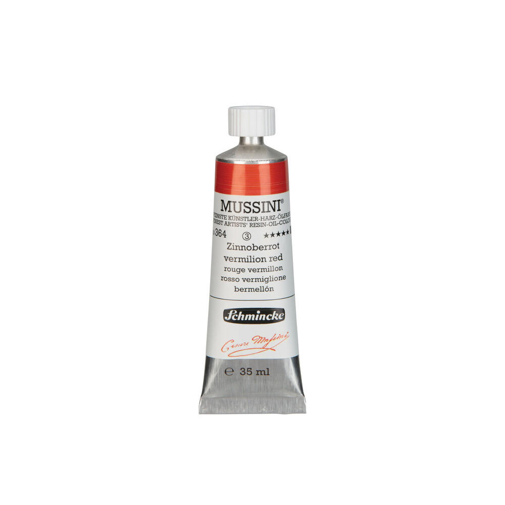 Mussini resin-oil paints - Schmincke - 364, Vermilion Red, 35 ml