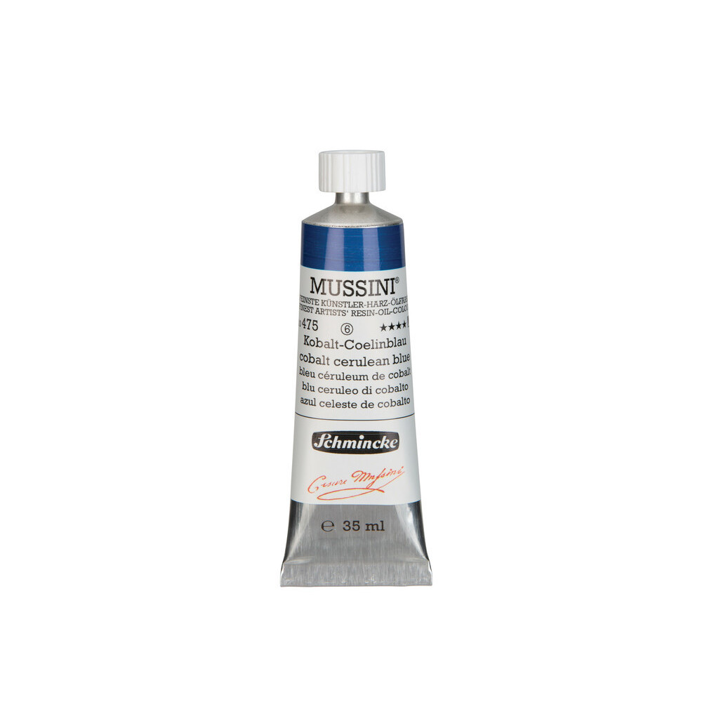 Mussini resin-oil paints - Schmincke - 475, Cobalt Cerulean Blue, 35 ml