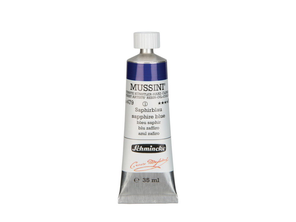 Mussini resin-oil paints - Schmincke - 479, Sapphire Blue, 35 ml