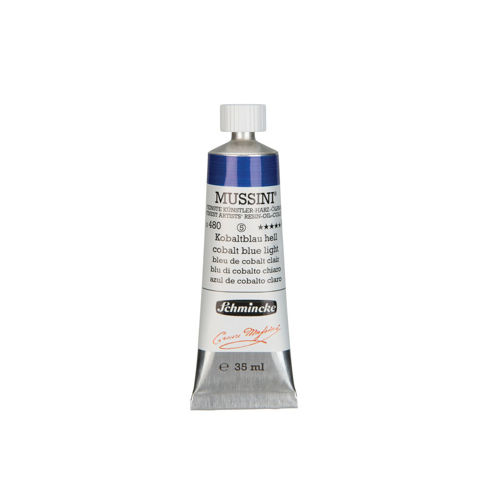 Mussini resin-oil paints - Schmincke - 480, Cobalt Blue Light, 35 ml