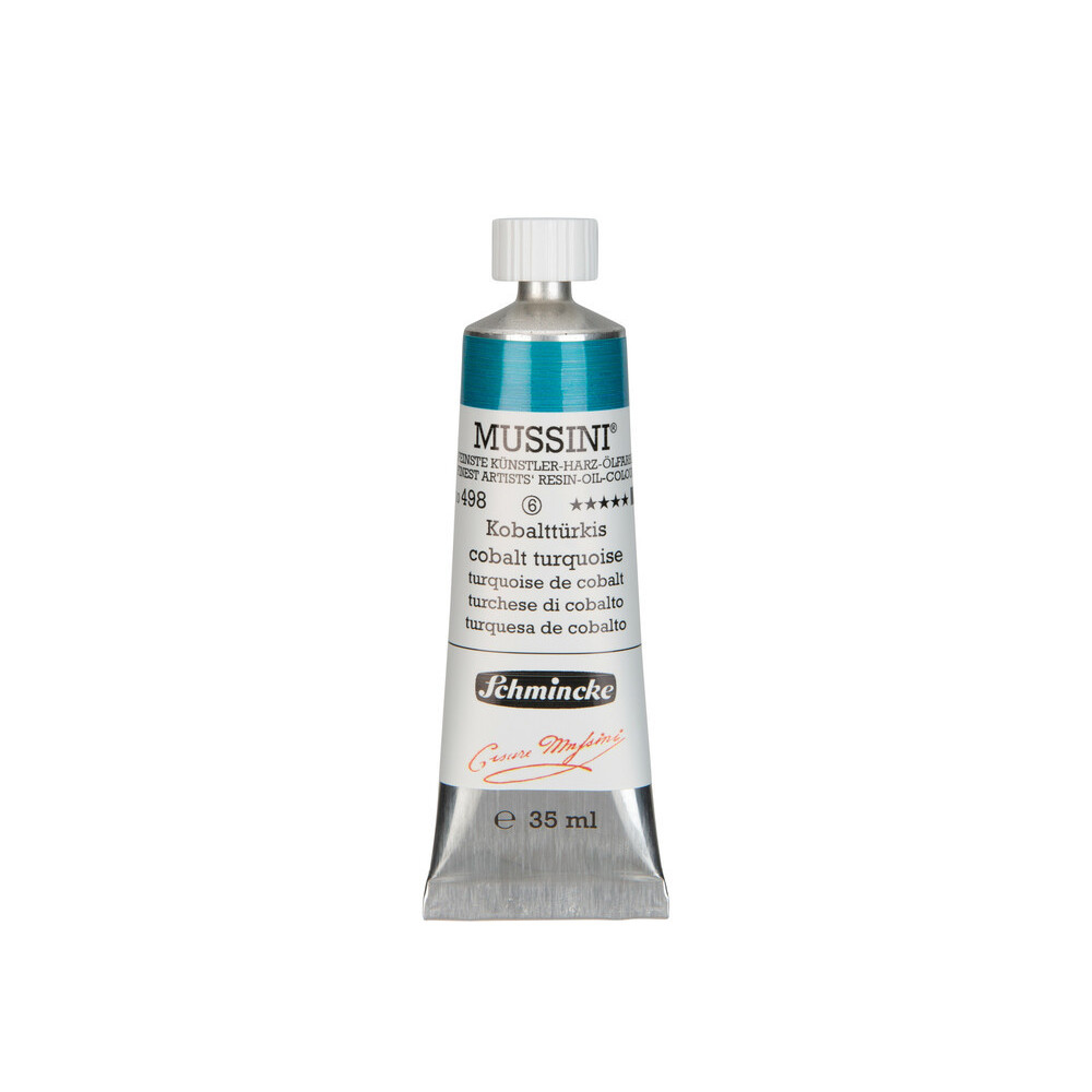 Mussini resin-oil paints - Schmincke - 498, Cobalt Turquoise, 35 ml