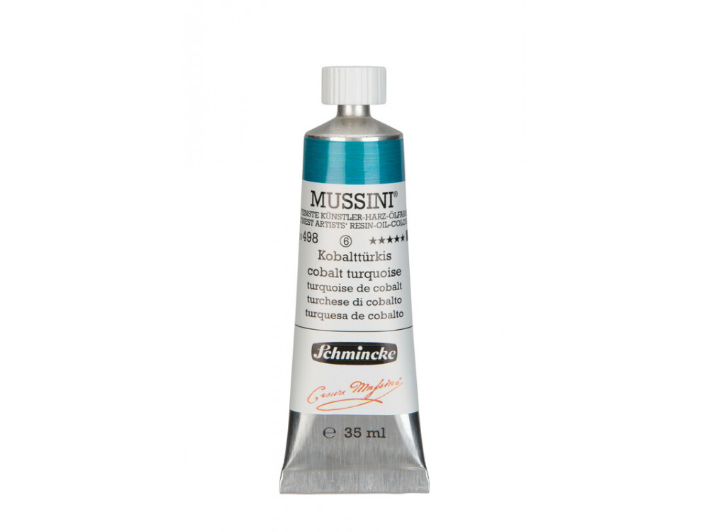 Mussini resin-oil paints - Schmincke - 498, Cobalt Turquoise, 35 ml