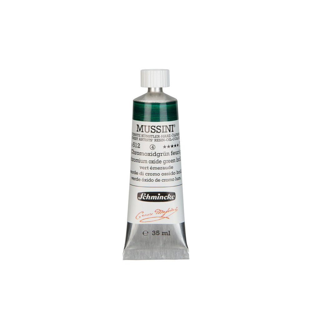 Farba olejna Mussini - Schmincke - 512, Chromium Oxide Green Brilliant, 35 ml