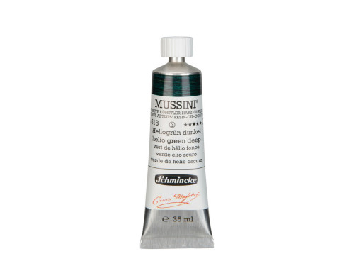 Mussini resin-oil paints - Schmincke - 518, Helio Green Deep, 35 ml