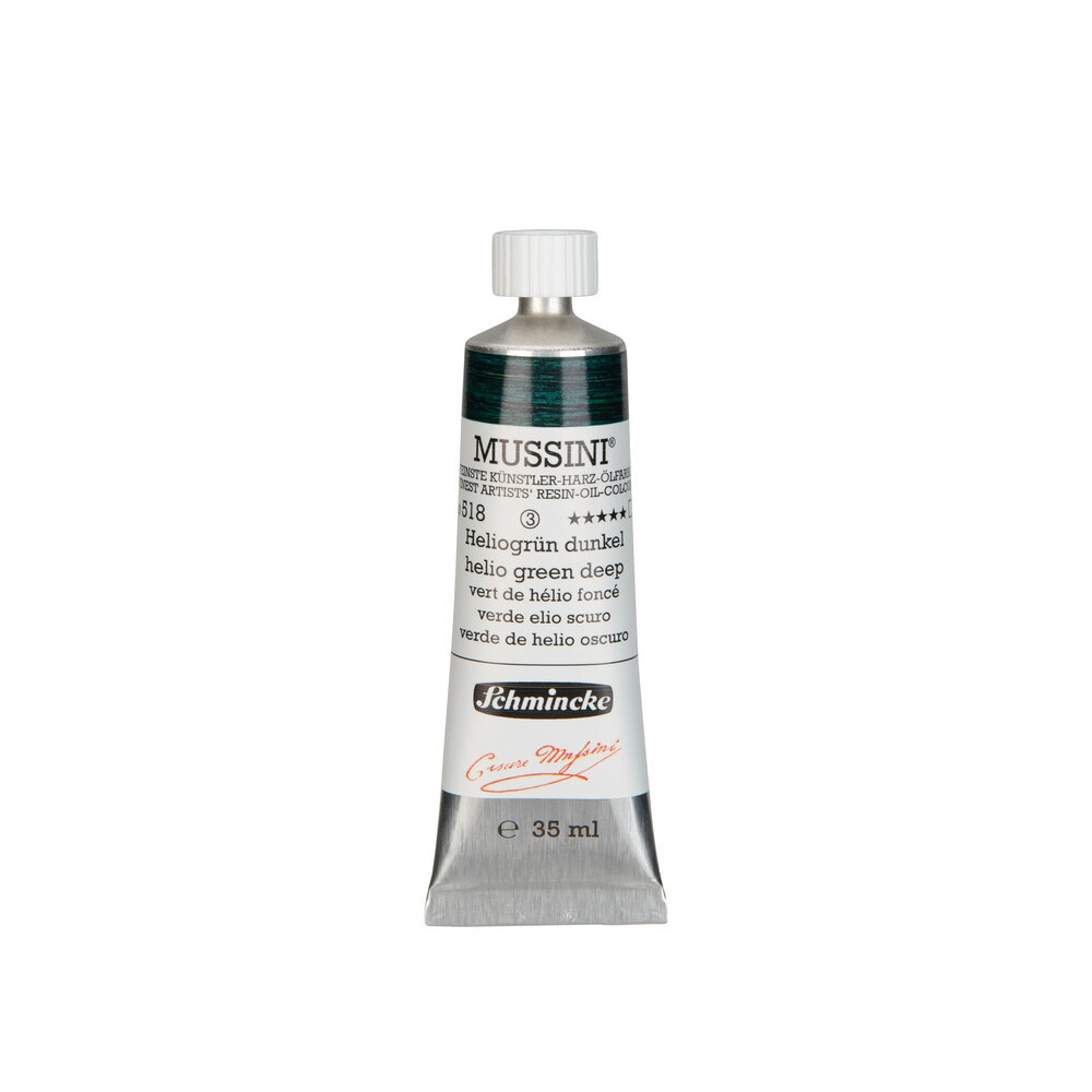 Mussini resin-oil paints - Schmincke - 518, Helio Green Deep, 35 ml