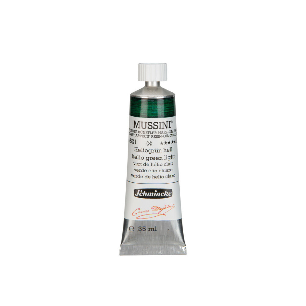 Mussini resin-oil paints - Schmincke - 521, Helio Green Light, 35 ml