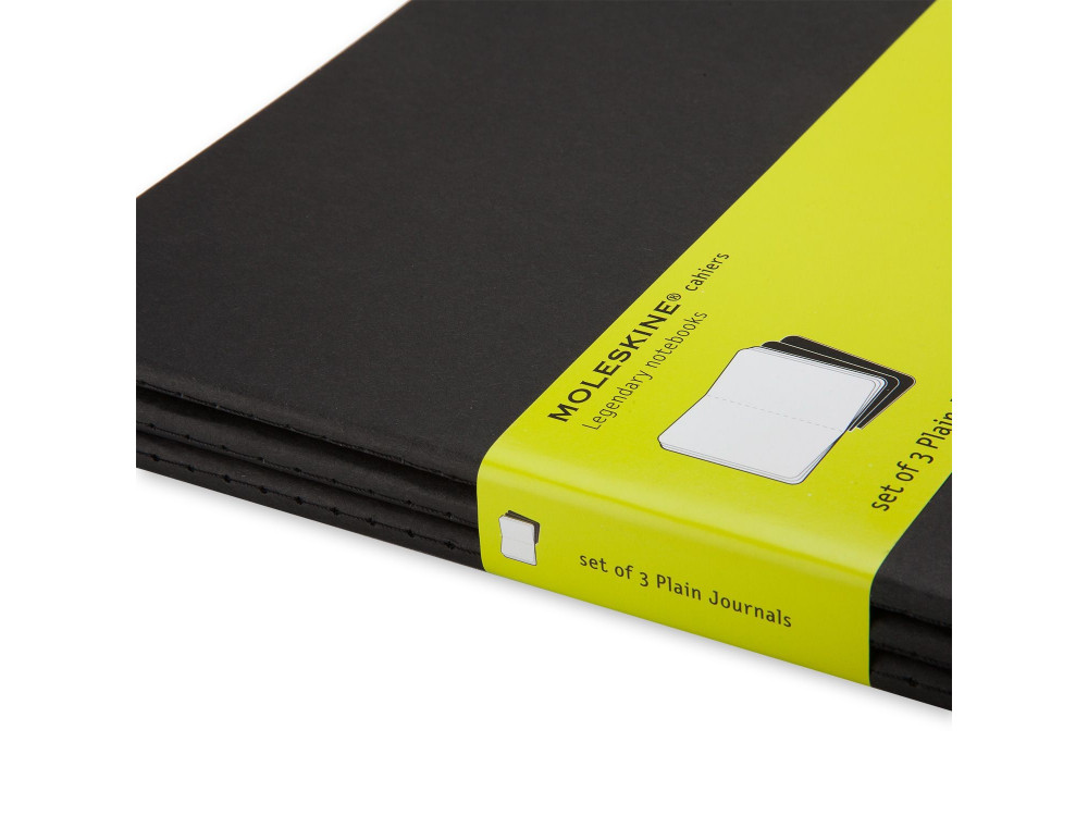 Set of 3 Ruled Cahier Journals - Black - Extra Large - Moleskine
