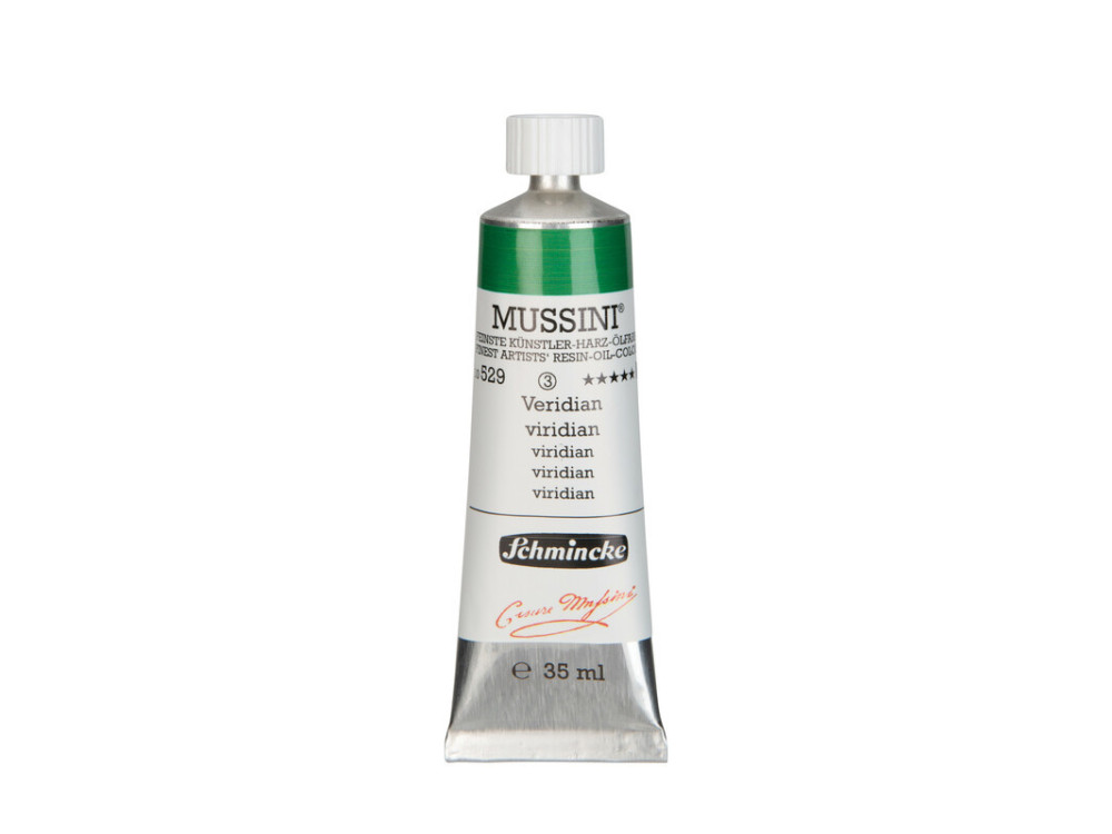 Mussini resin-oil paints - Schmincke - 529, Viridian, 35 ml