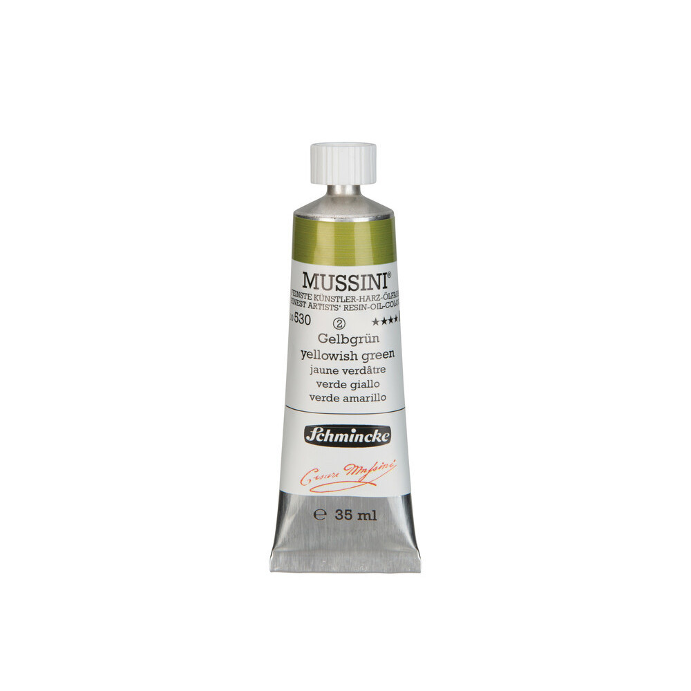 Mussini resin-oil paints - Schmincke - 530, Yellowish Green, 35 ml