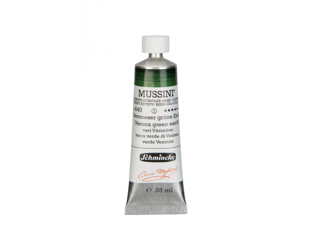 Mussini resin-oil paints - Schmincke - 640, Verona Green Earth, 35 ml