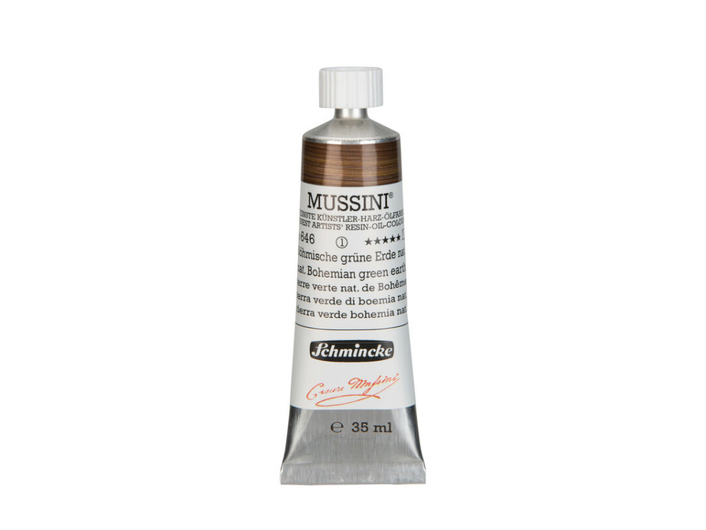 Mussini resin-oil paints - Schmincke - 646, Natural Bohemian Green Earth, 35 ml