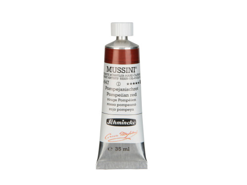 Mussini resin-oil paints - Schmincke - 647, Pompeiian Red, 35 ml