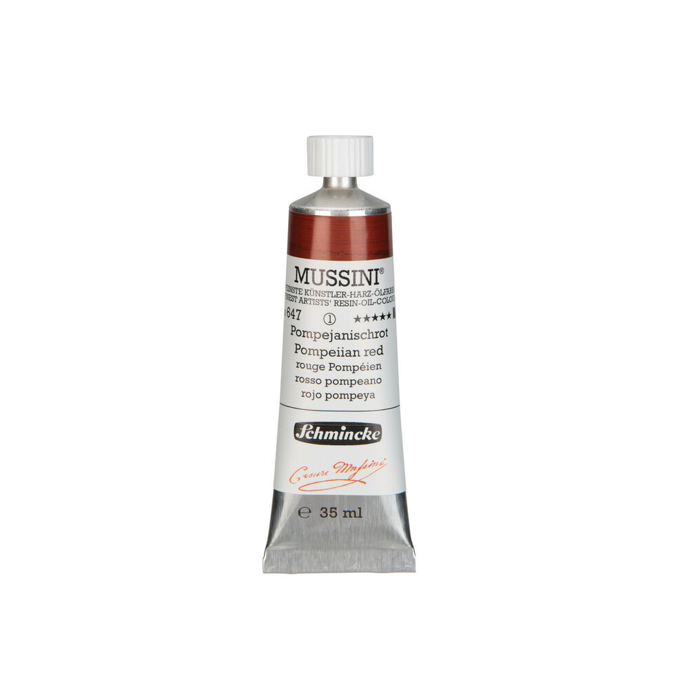 Mussini resin-oil paints - Schmincke - 647, Pompeiian Red, 35 ml