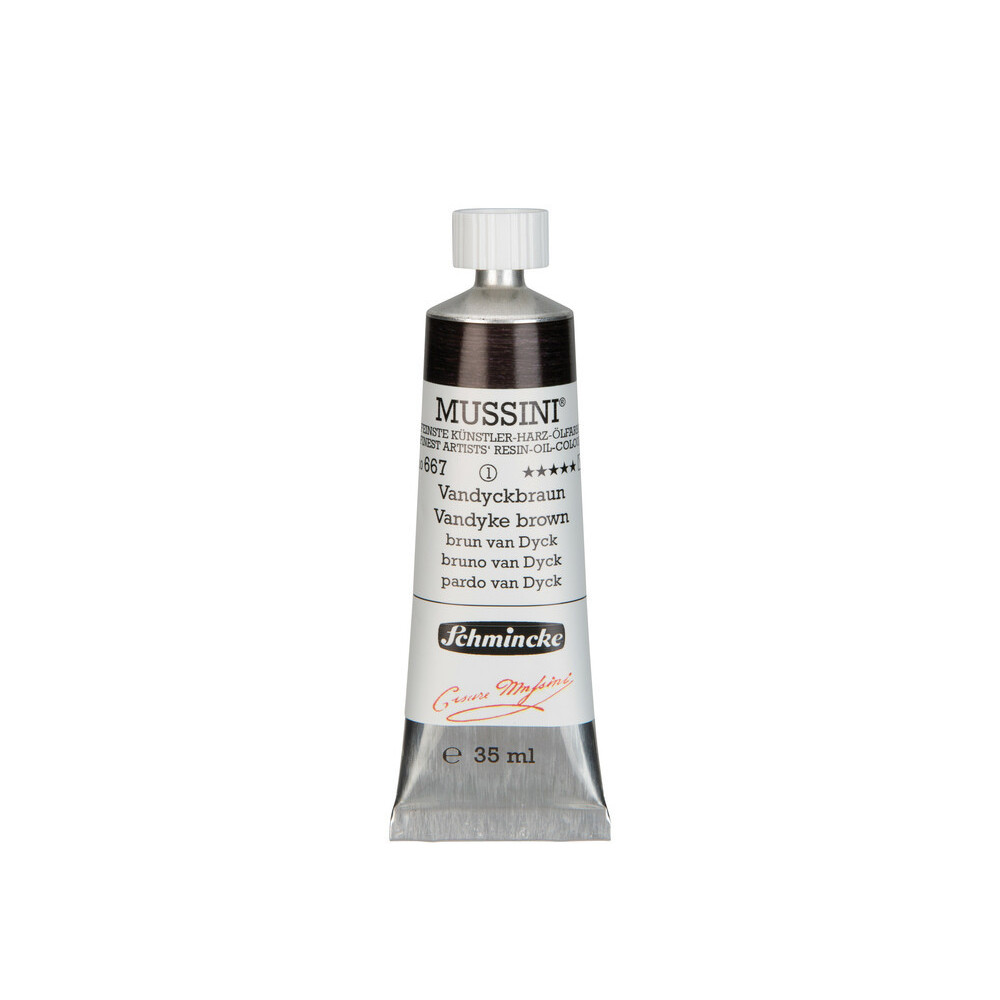 Mussini resin-oil paints - Schmincke - 667, Vandyke Brown, 35 ml
