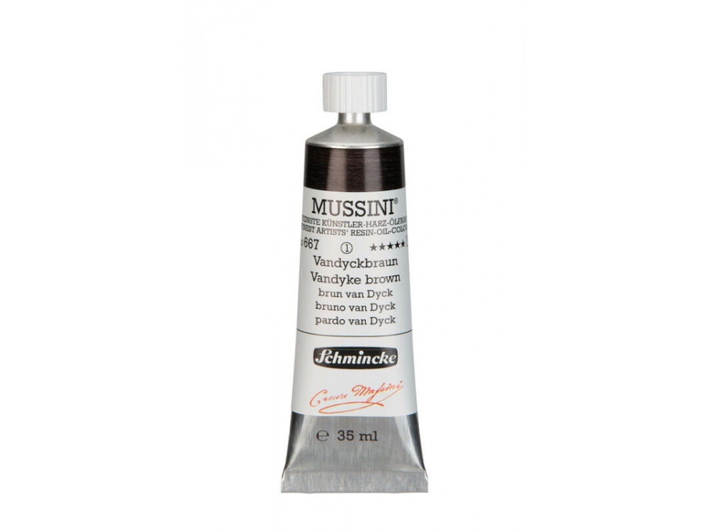 Mussini resin-oil paints - Schmincke - 667, Vandyke Brown, 35 ml