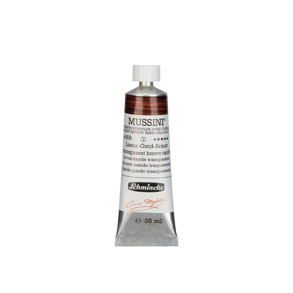 Mussini resin-oil paints - Schmincke - 669, Transparent Brown Oxide, 35 ml