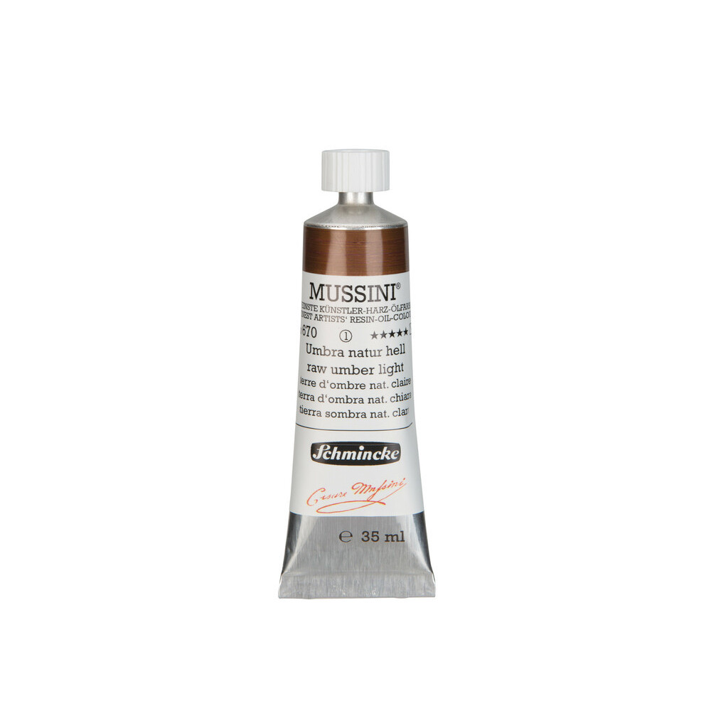 Mussini resin-oil paints - Schmincke - 670, Raw Umber Light, 35 ml