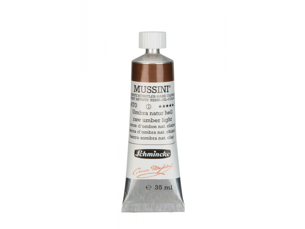 Mussini resin-oil paints - Schmincke - 670, Raw Umber Light, 35 ml