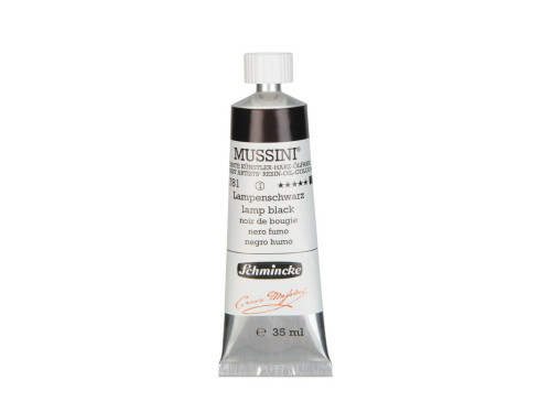 Mussini resin-oil paints - Schmincke - 781, Lamp Black, 35 ml