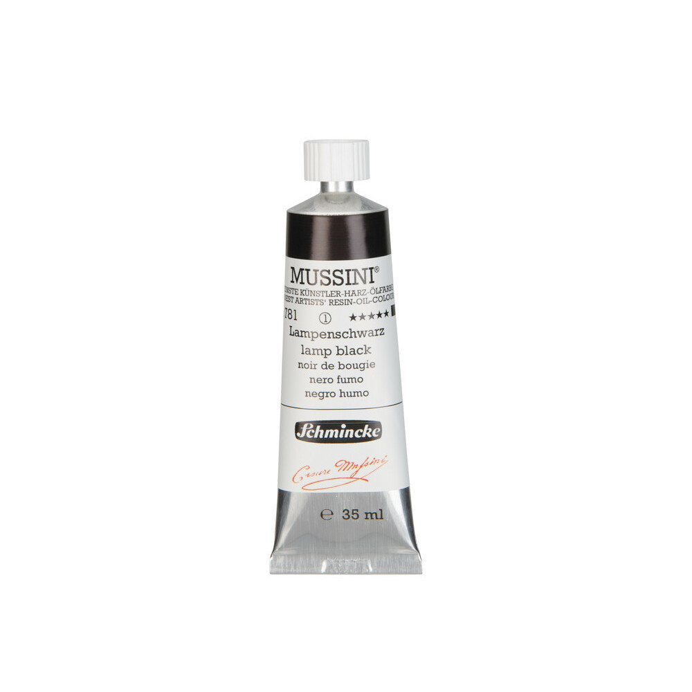 Mussini resin-oil paints - Schmincke - 781, Lamp Black, 35 ml