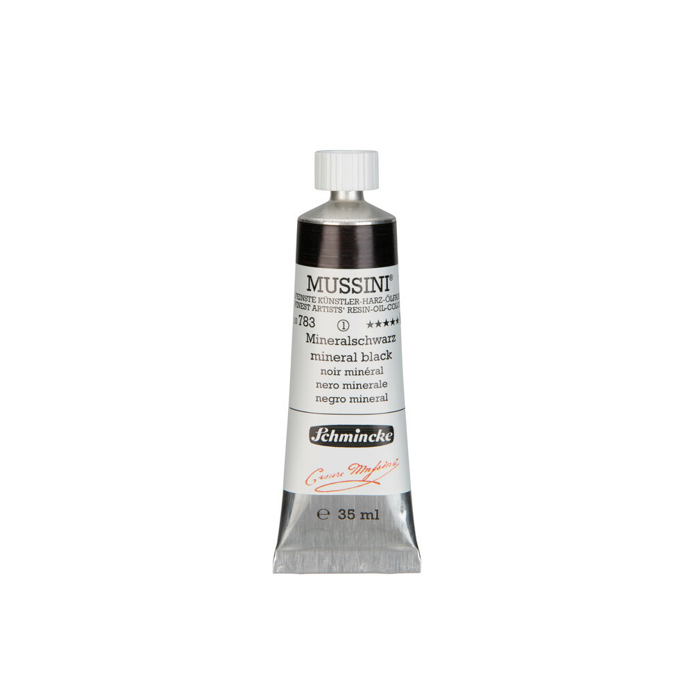 Mussini resin-oil paints - Schmincke - 783, Mineral Black, 35 ml