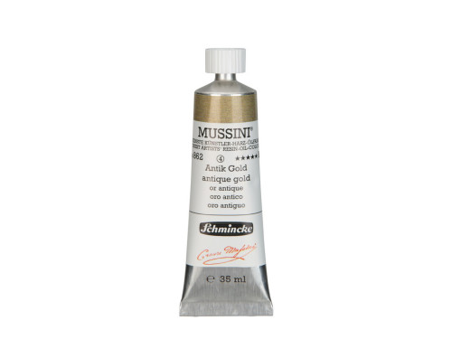 Mussini resin-oil paints - Schmincke - 862, Antique Gold, 35 ml