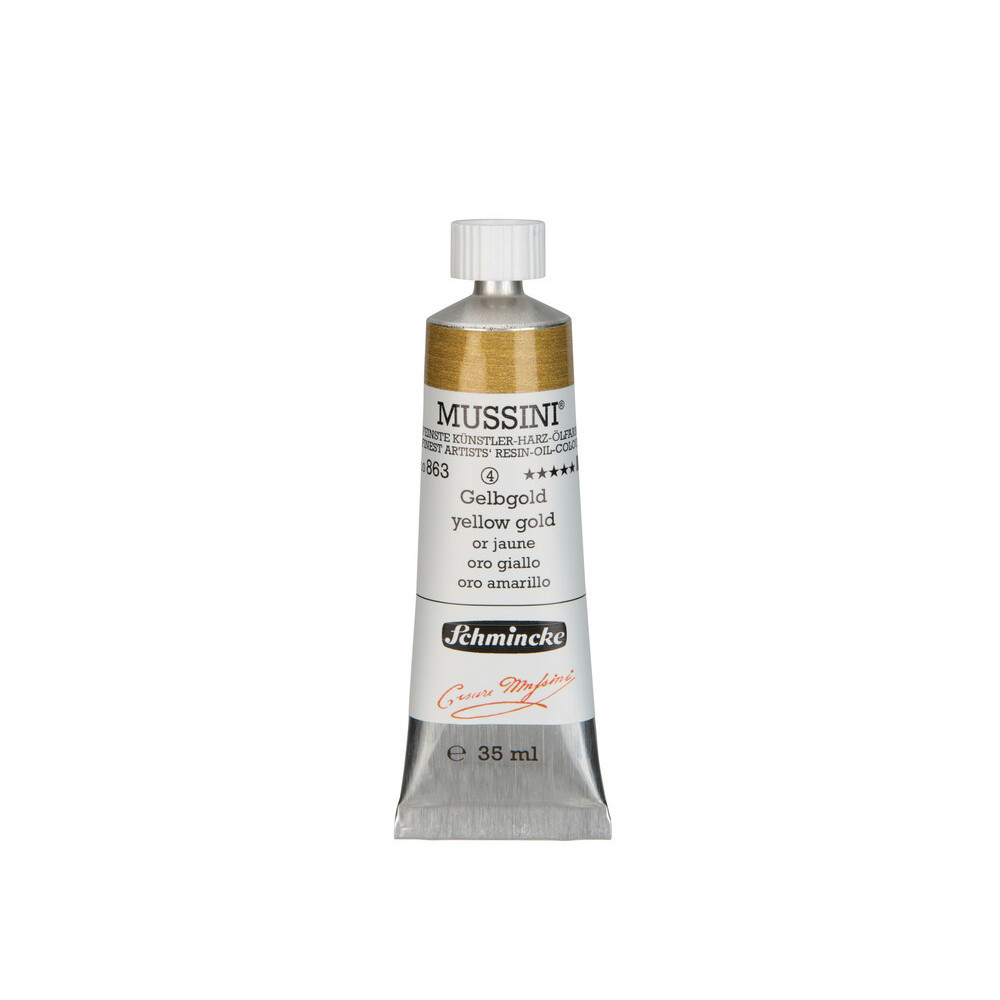 Mussini resin-oil paints - Schmincke - 863, Yellow Gold, 35 ml