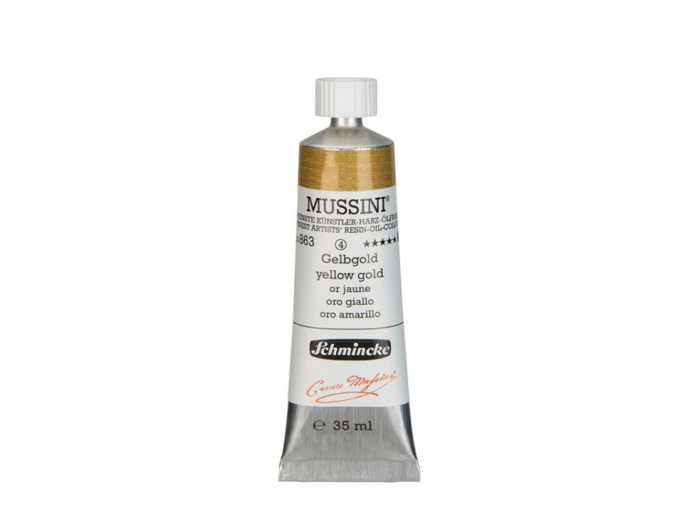 Mussini resin-oil paints - Schmincke - 863, Yellow Gold, 35 ml