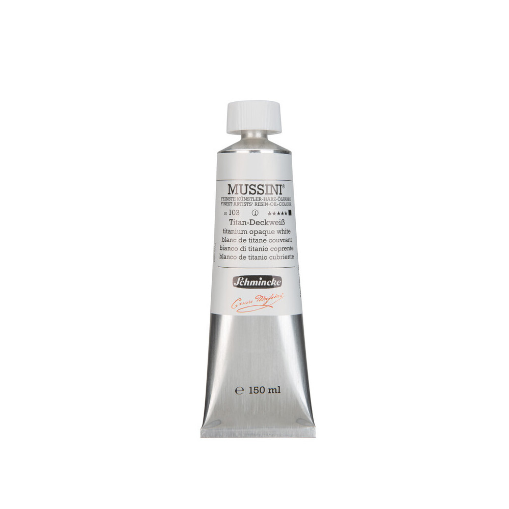 Farba olejna Mussini - Schmincke - 103, Titanium Opaque White, 150 ml