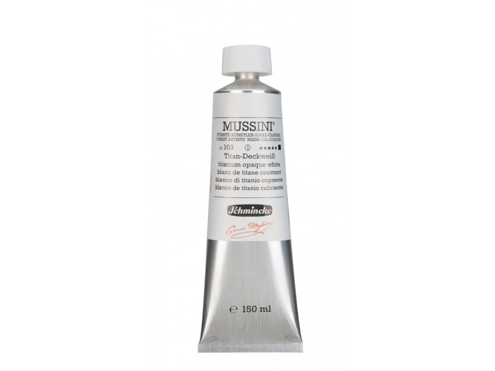 Farba olejna Mussini - Schmincke - 103, Titanium Opaque White, 150 ml