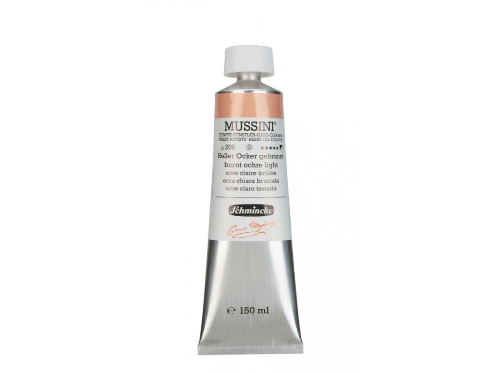 Mussini resin-oil paints - Schmincke - 206, Burnt Ochre Light, 150 ml