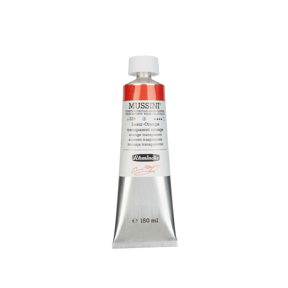 Mussini resin-oil paints - Schmincke - 239, Transparent Orange, 150 ml