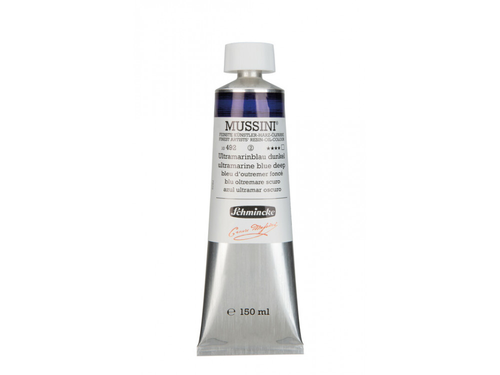 Mussini resin-oil paints - Schmincke - 492, Ultramarine Blue Deep, 150 ml
