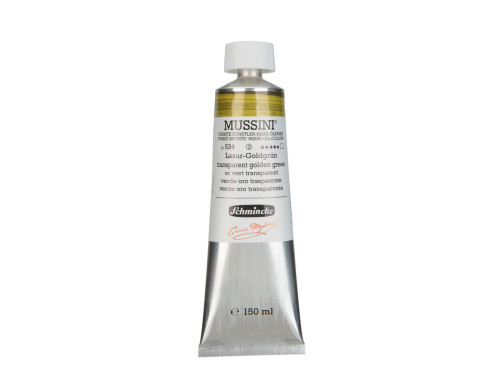 Farba olejna Mussini - Schmincke - 534, Transparent Golden Green, 150 ml