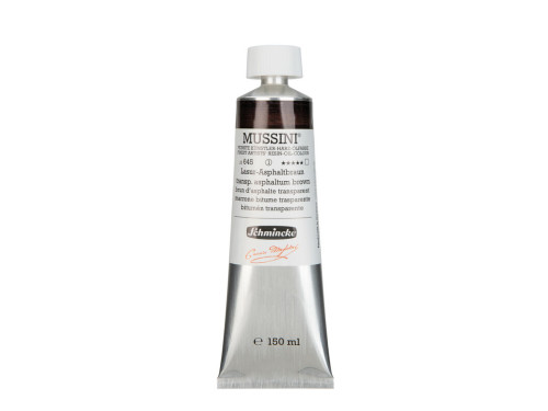 Mussini resin-oil paints - Schmincke - 645, Transparent Asphaltum Brown, 150 ml