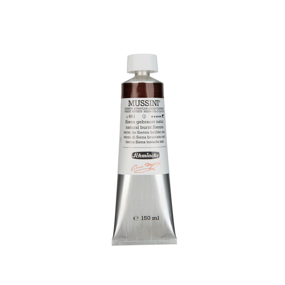 Mussini resin-oil paints - Schmincke - 661, Natural Burnt Sienna, 150 ml