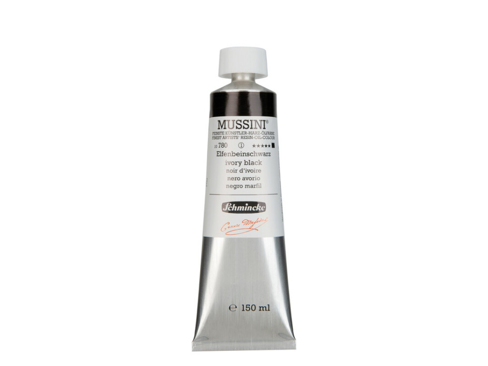 Mussini resin-oil paints - Schmincke - 780, Ivory Black, 150 ml