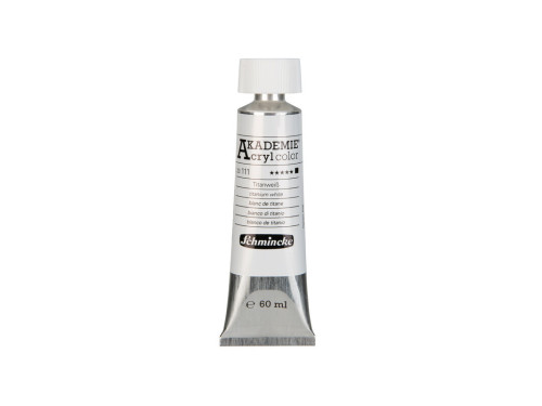 Akademie acrylic paints - Schmincke - 111, Titanium White, 60 ml