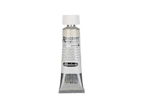 Akademie acrylic paints - Schmincke - 115, Mineral White, 60 ml