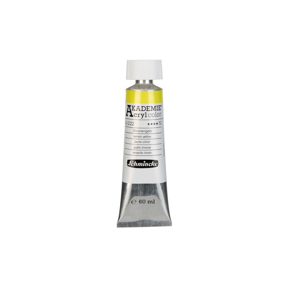 Farba akrylowa Akademie - Schmincke - 222, Yellow Lemon, 60 ml
